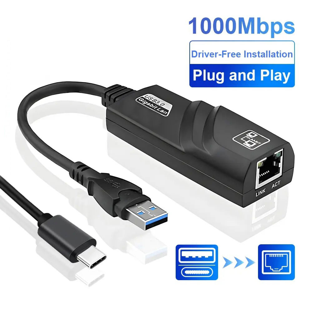 Laptop External Accessories - Adaptateur Wifi USB 3.0 HUB Ethernet