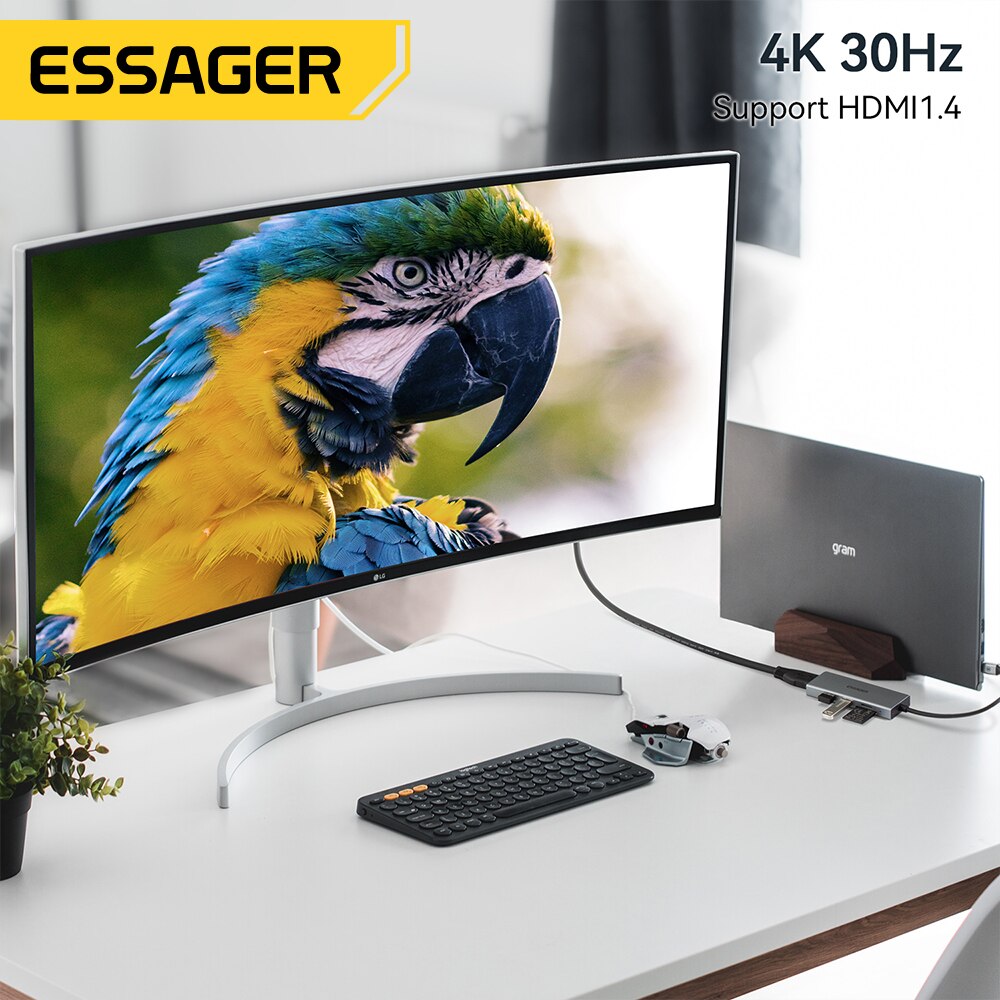 Essager 5 en 1 USB C HUB HDMI- - Usb C Docking Hub avis et prix