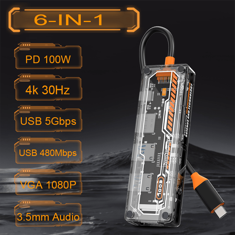 Hub USB-C 6-en-1 pour MacBook  - Usb C Docking Hub avis et prix