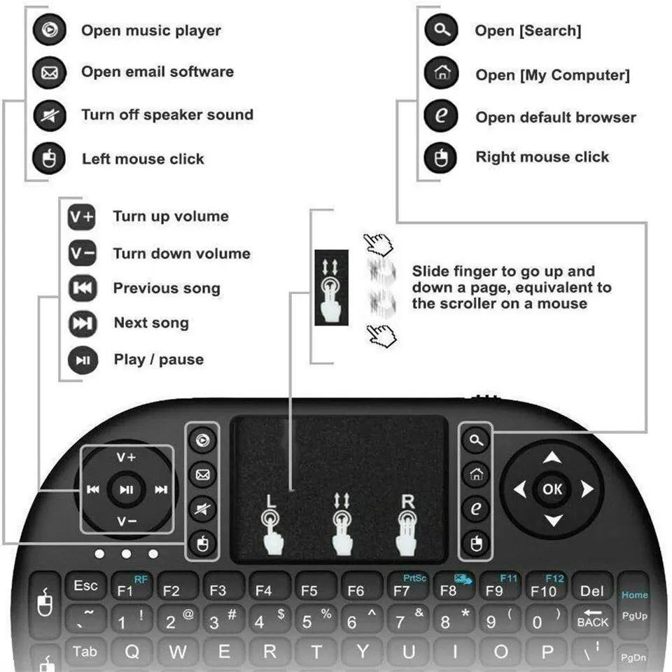 Mini clavier sans fil 2.4GHz,  - Laptop External Accessories avis et prix