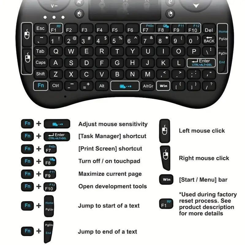 Mini clavier sans fil 2.4GHz,  - Laptop External Accessories avis et prix